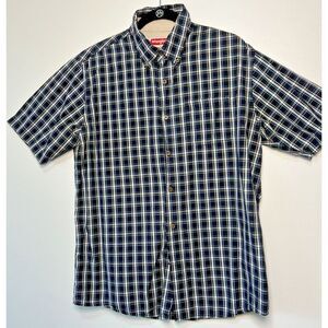 Wrangler Premium Quality Short Sleeve Men's Button Up Shirt 100% Cotton - Medium